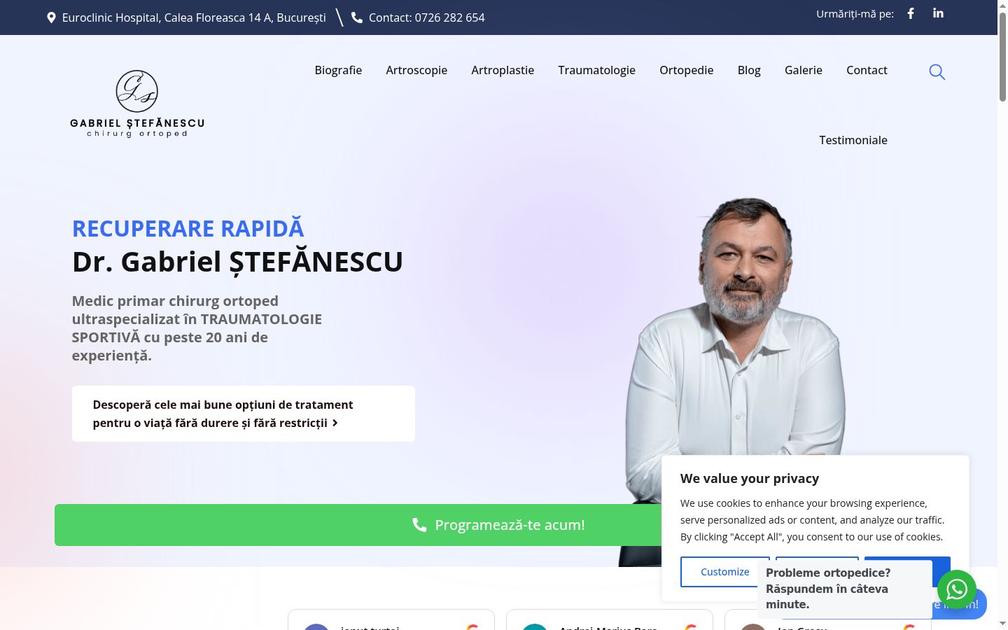 Snímek obrazovky baneru souhlasu zobrazeného před jakoukoli interakcí