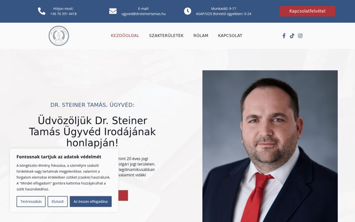 Screenshot of drsteinertamas.hu