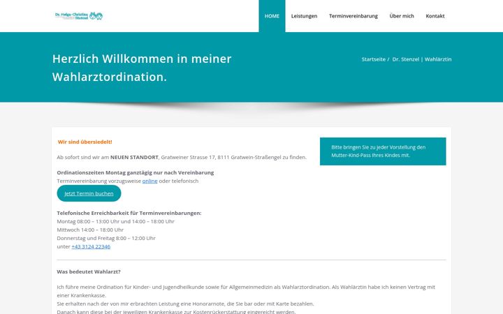 Screenshot von drstenzel.at