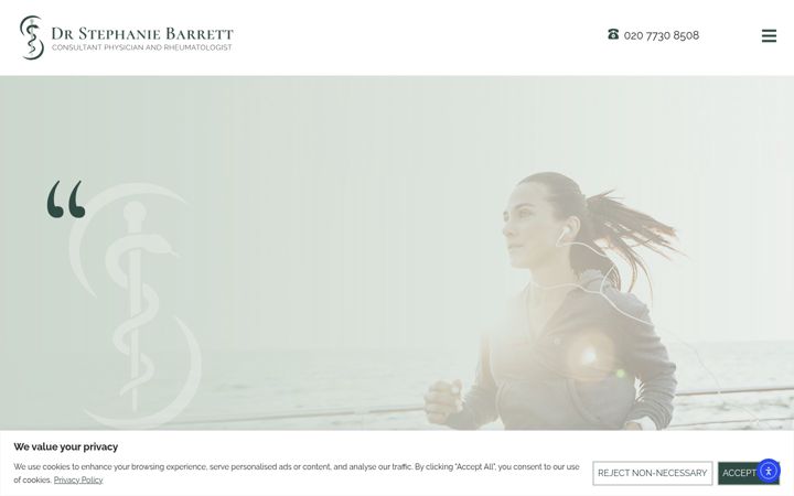 Screenshot of drstephaniebarrett.com