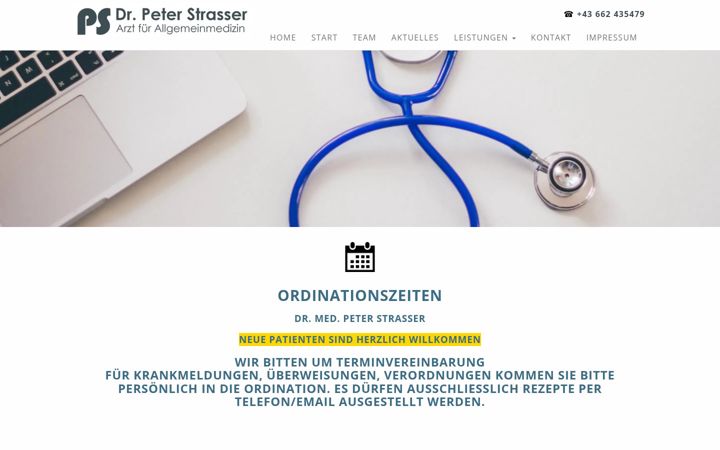 Screenshot von drstrasser.at