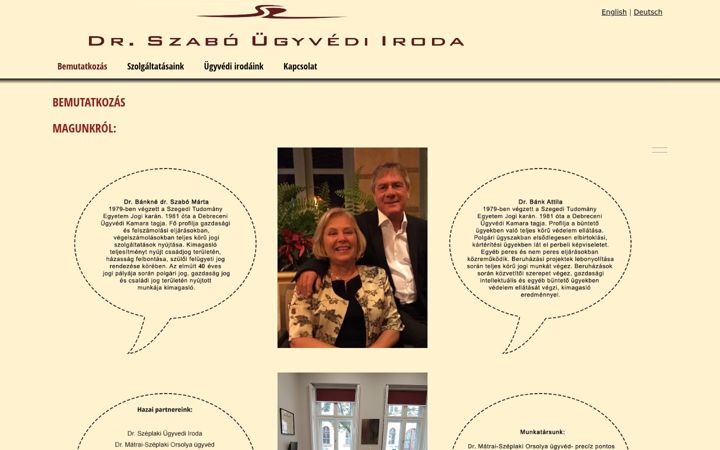 Screenshot of drszabo-ugyvediiroda.hu