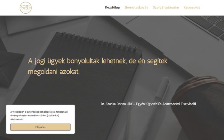 Screenshot of drszankadorinalegal.hu