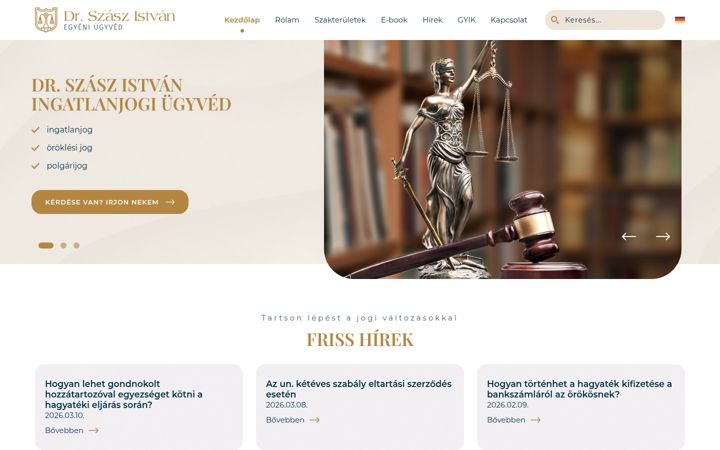 Screenshot of drszasz.hu