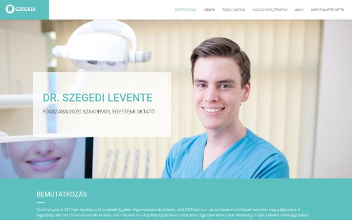 Screenshot of drszegedilevente.hu