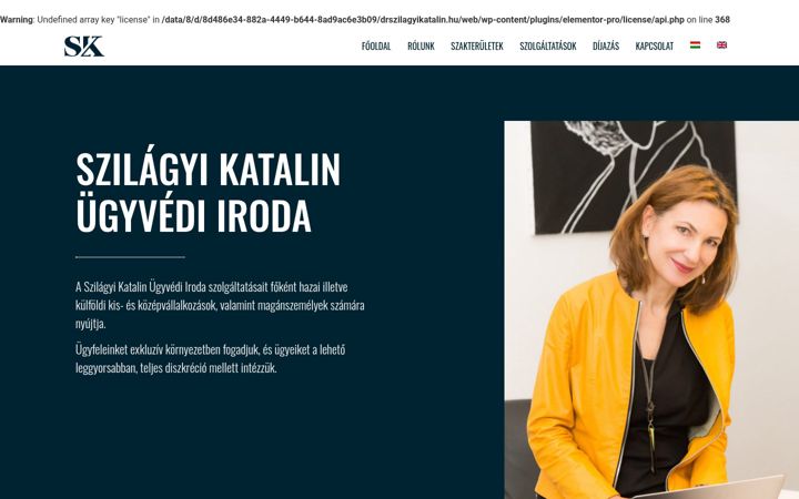 Screenshot of drszilagyikatalin.hu