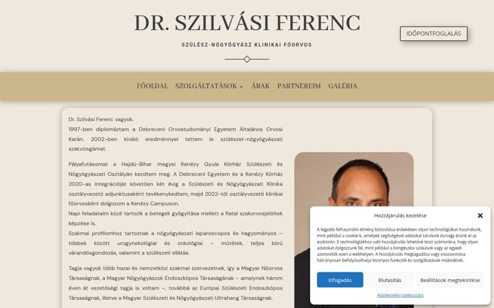 Screenshot of drszilvasiferenc.hu