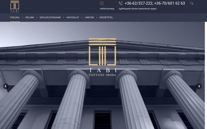 Screenshot of drtabi.hu