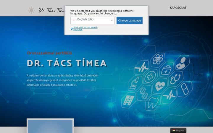 Screenshot of drtacstimea.hu