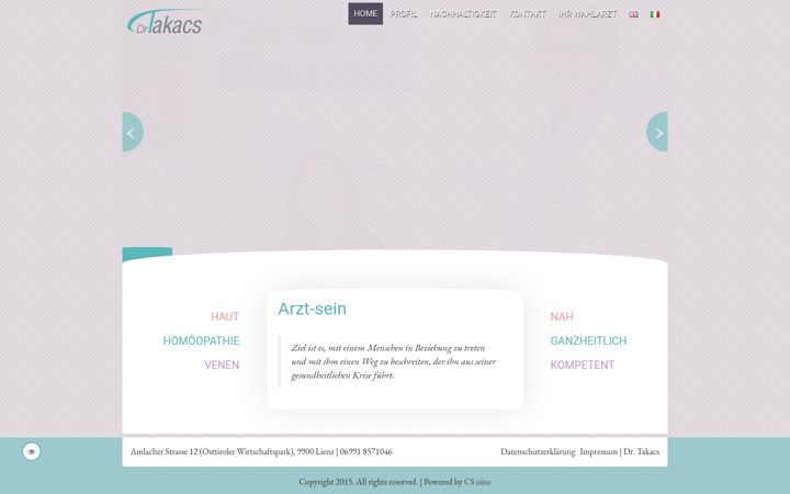 Screenshot von drtakacs.at