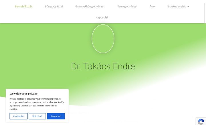 Screenshot of drtakacsendre.hu