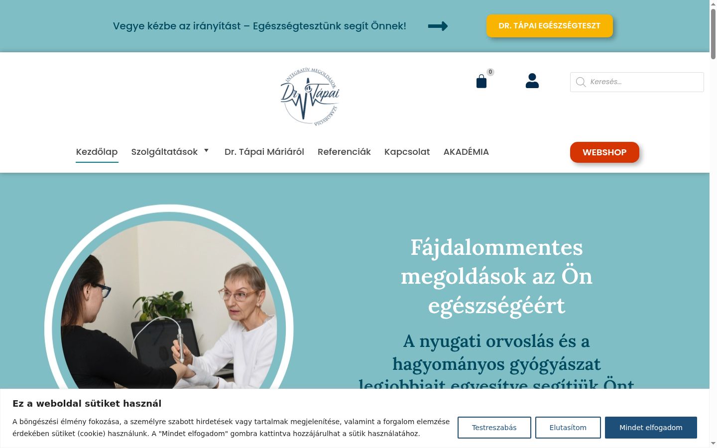 Screenshot of the consent banner shown before any interaction