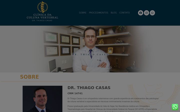 Snímek obrazovky drthiagocasas.com.br