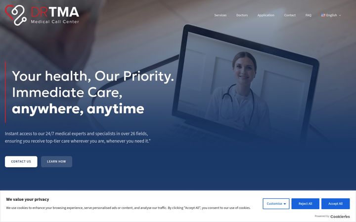 Screenshot of drtma.com