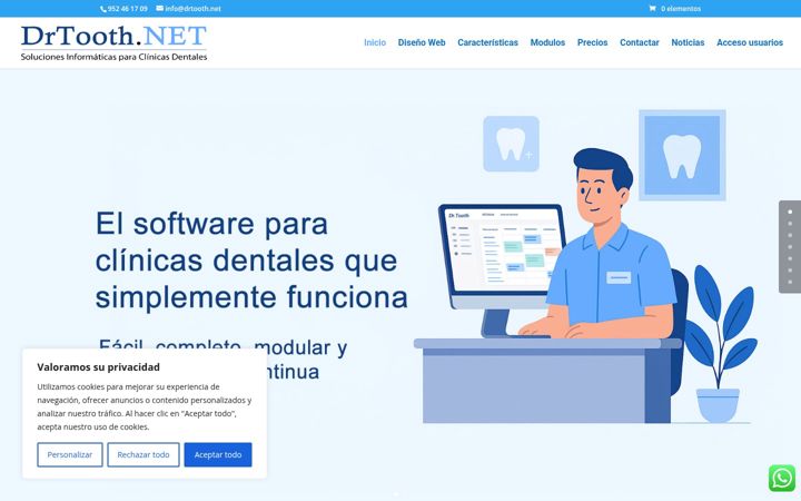 Captura de pantalla de drtooth.net