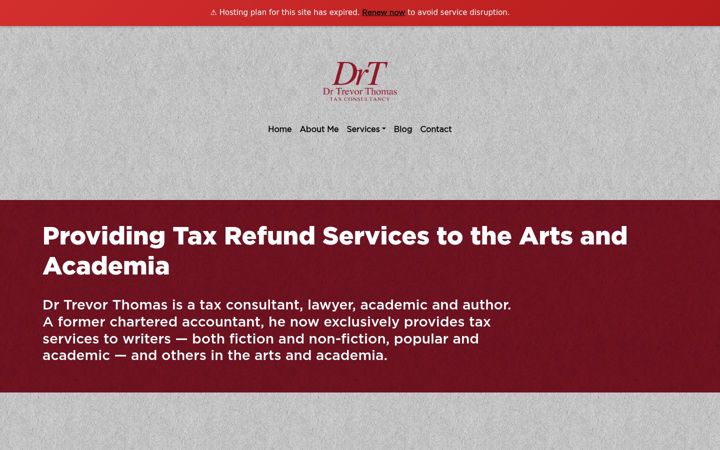 Screenshot of drtrevorthomas.com