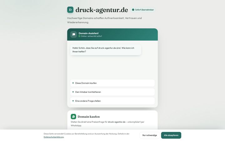 Zrzut ekranu druck-agentur.de