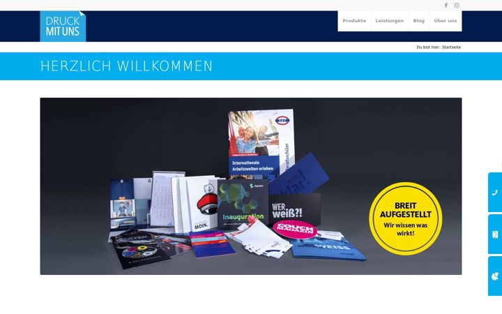 Zrzut ekranu druck-mit-uns.de