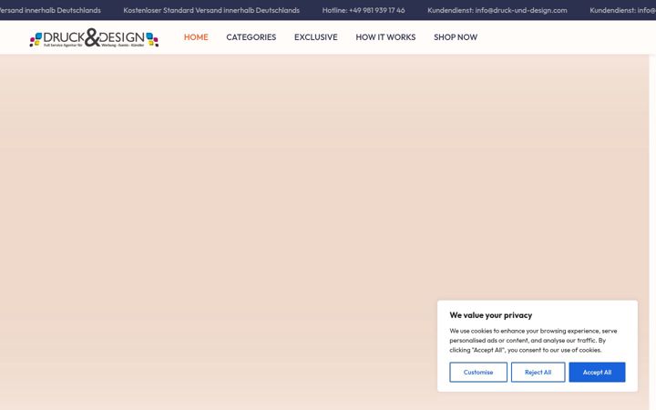 Captură de ecran a druck-und-design.org