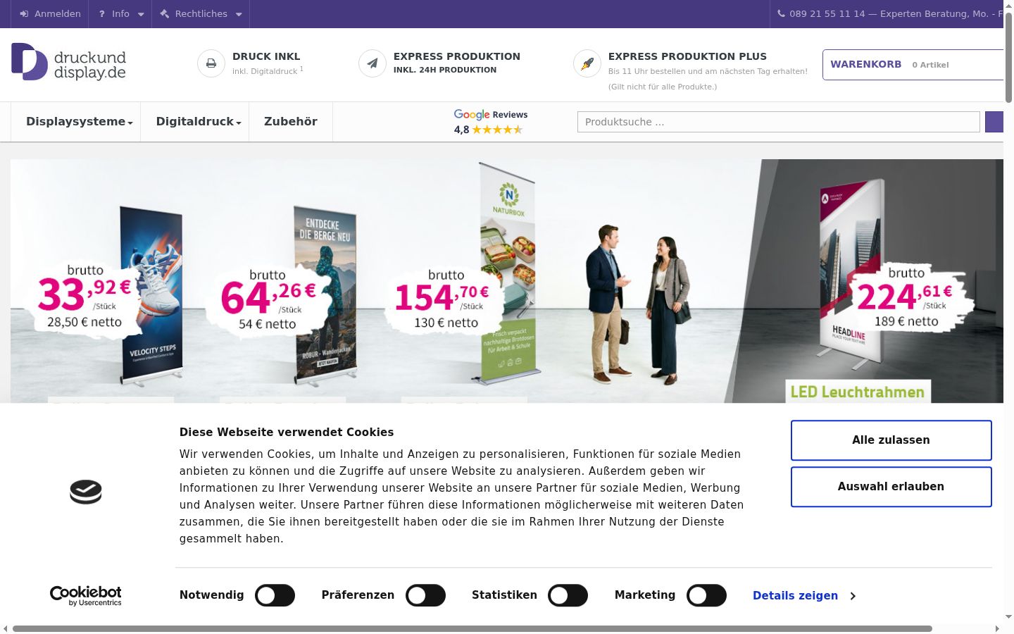 Kuvakaappaus suostumusbannerista, joka näytettiin ennen mitään vuorovaikutusta