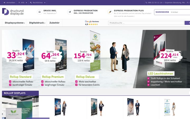 Zrzut ekranu druck-und-display.de