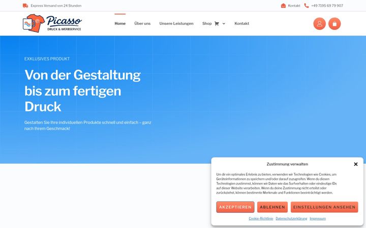 Screenshot of druck-und-werbeservice.com