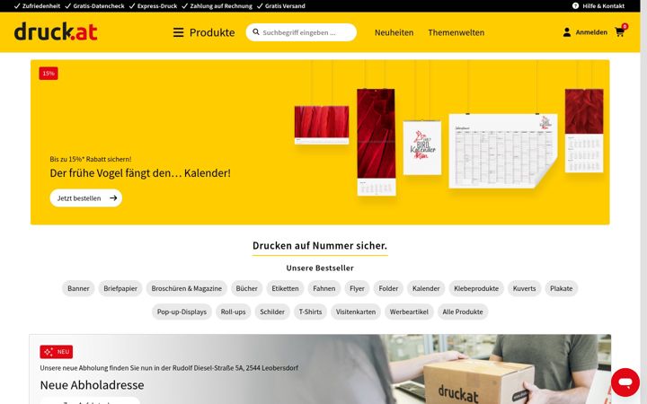 Screenshot von druck.at