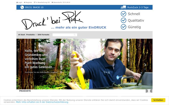 Zrzut ekranu druckbeipuk.de