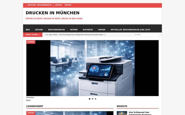 Zrzut ekranu drucken-muenchen.de