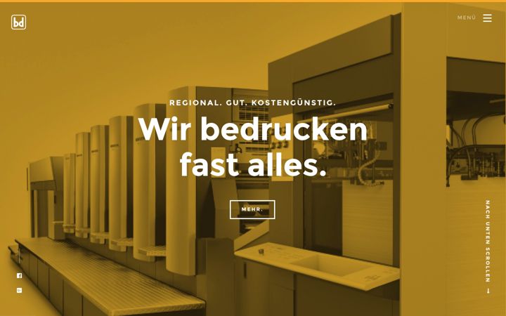 Kuvakaappaus sivustosta druckerei-buettner.de