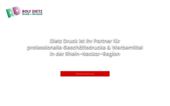 Kuvakaappaus sivustosta druckerei-dietz.de