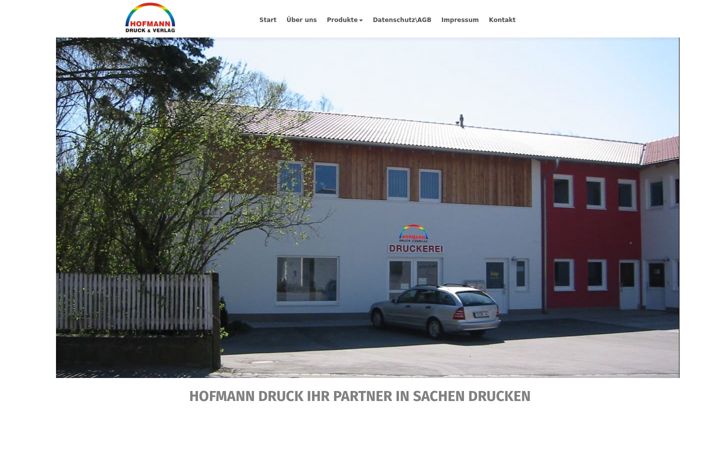 Screenshot of druckerei-hofmann.com