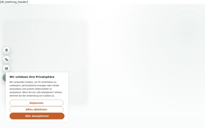 Kuvakaappaus sivustosta druckerei-koehring.de