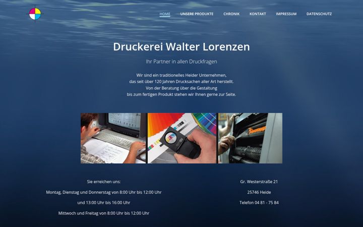 Screenshot of druckerei-lorenzen.de