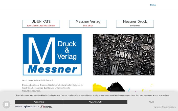 Screenshot of druckerei-messner.de