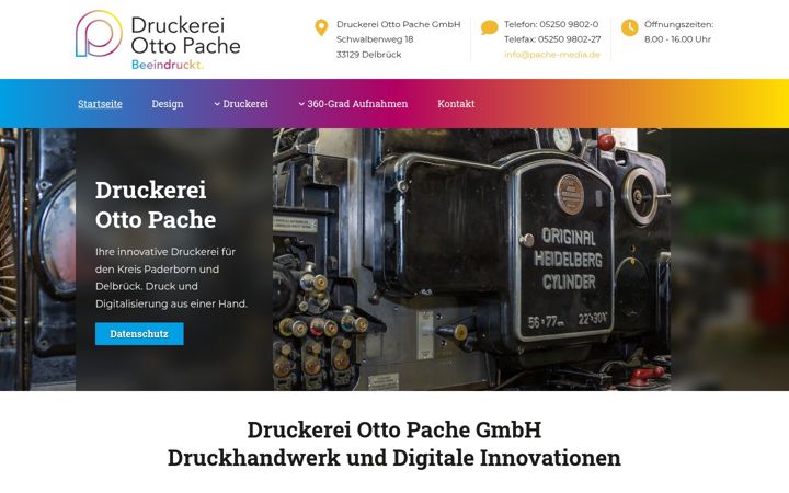 Snimka zaslona za druckerei-otto-pache.de
