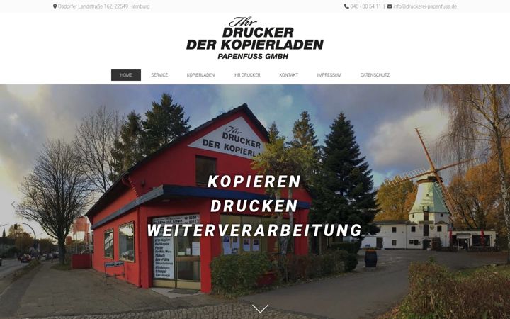 Snimka zaslona za druckerei-papenfuss.de