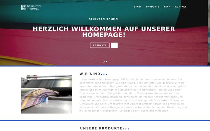 Snimka zaslona za druckerei-rommel.de