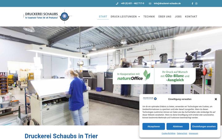 Screenshot of druckerei-schaubs.de
