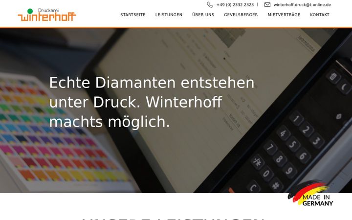 Screenshot of druckerei-winterhoff.de