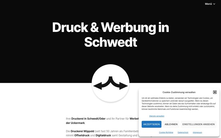 Screenshot of druckerei-wippold.de