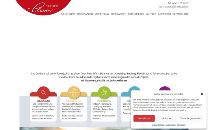 Snímek obrazovky druckereiclassen.de