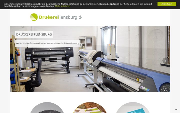 Snímek obrazovky druckereiflensburg.de