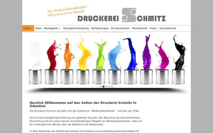 Screenshot of druckereischmitz.com