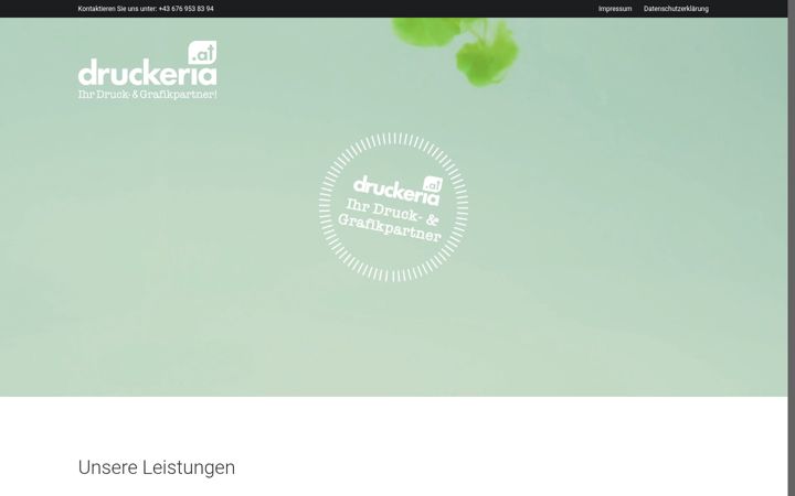Screenshot von druckeria.at