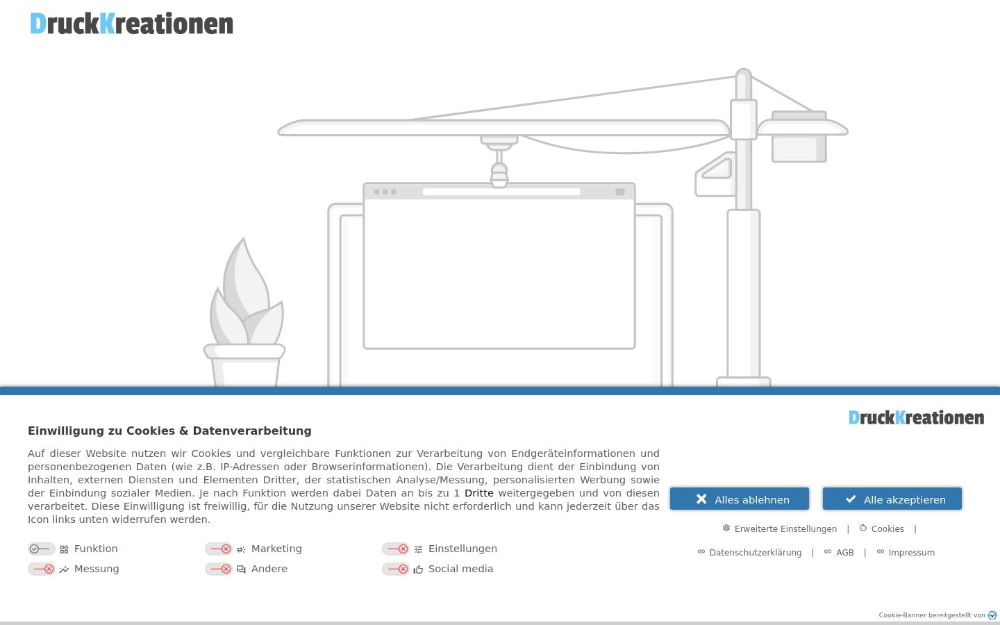 Screenshot tal-banner tal-kunsens muri qabel kwalunkwe interazzjoni
