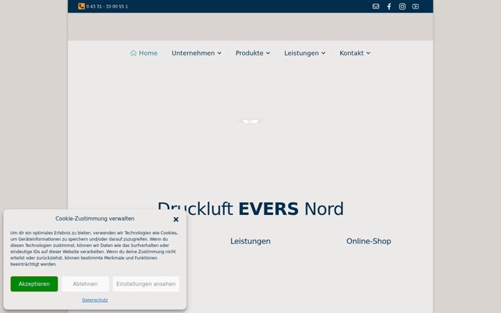 Screenshot ta' druckluft-evers-nord.de
