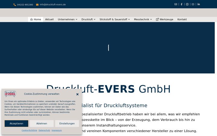 Screenshot of druckluft-evers.de