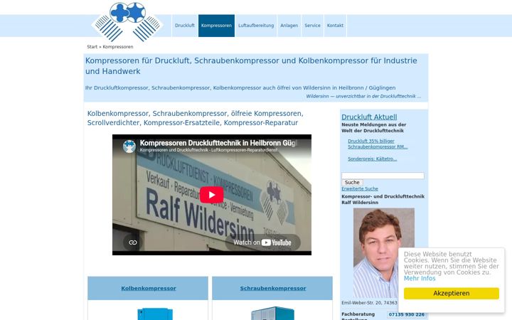 Screenshot of druckluft-kompressor24.de