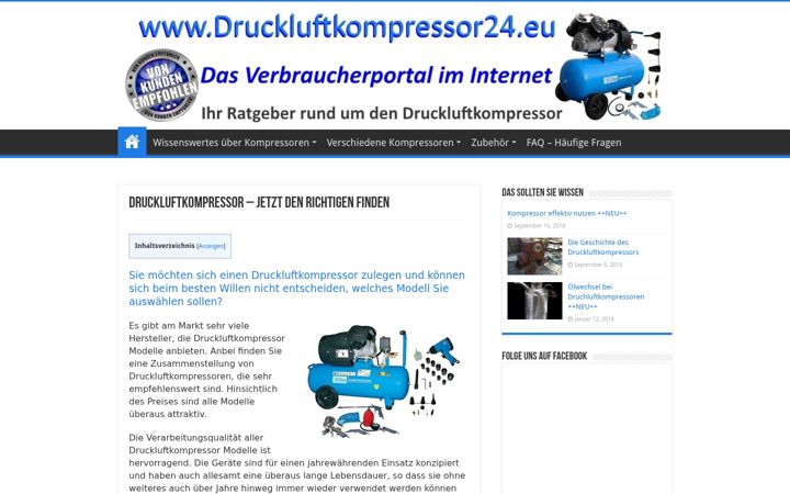 Zrzut ekranu druckluftkompressor24.eu